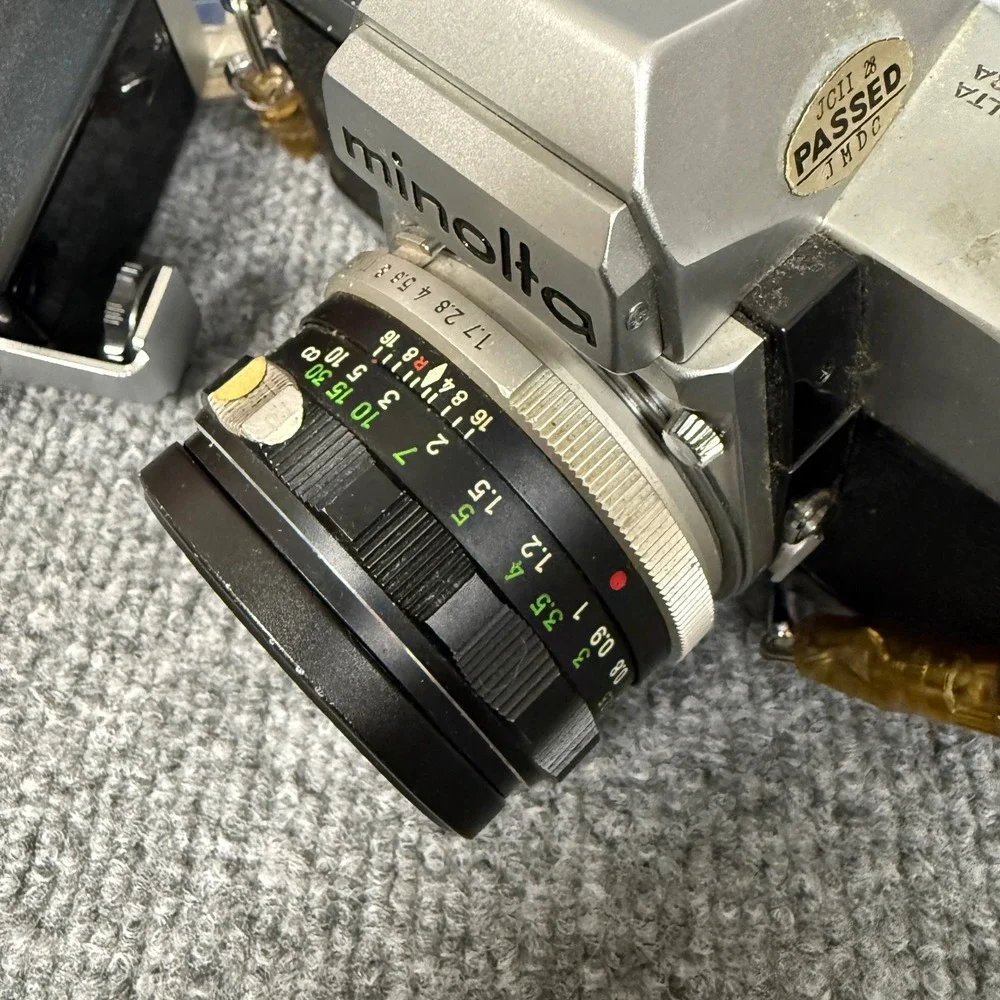 Minolta SR-T 102 Film Camera Black F:55M With Leather Bag 9.5X9X7 Japan